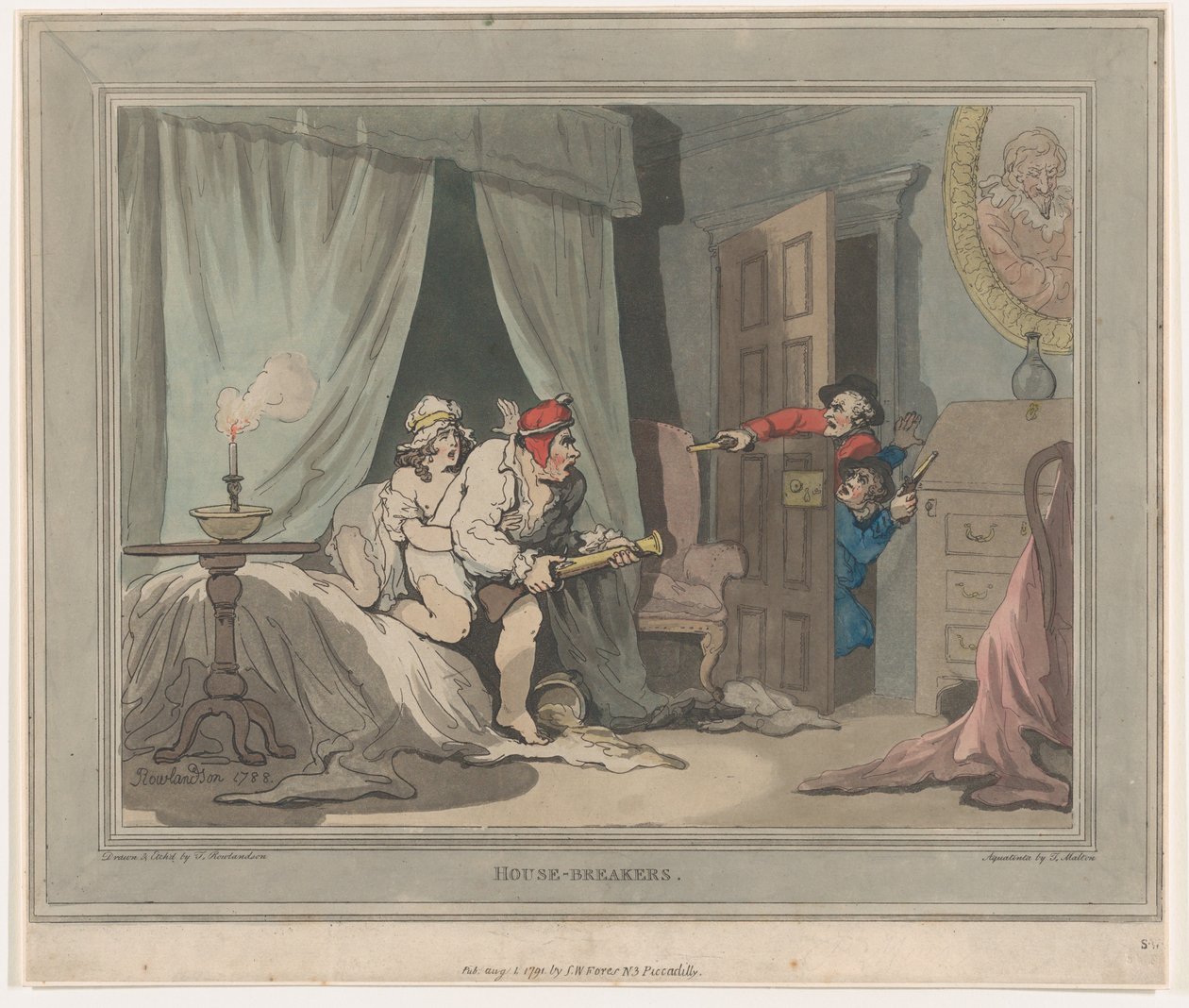 Husbrytare, 1 augusti 1791., 1 augusti 1791 av Thomas Rowlandson