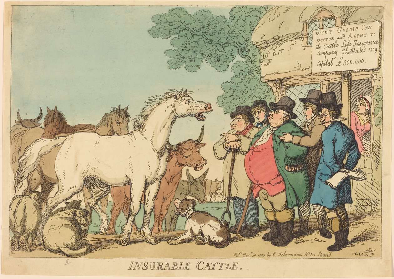 Försäkringsbar boskap av Thomas Rowlandson