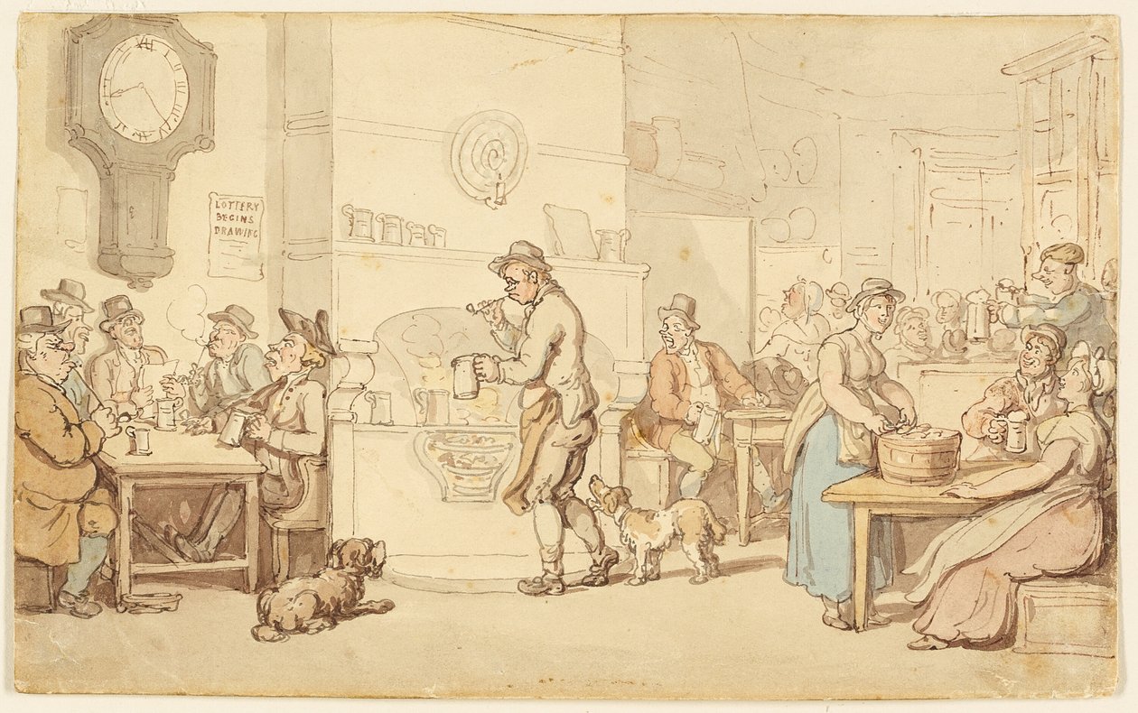 Interiör av ett värdshus av Thomas Rowlandson