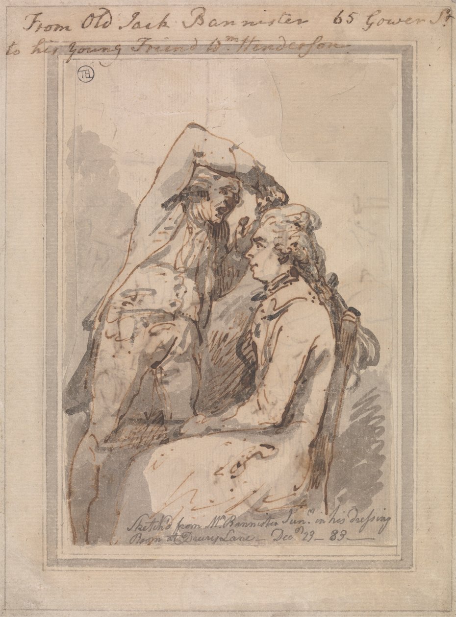 Jack Bannister i sitt omklädningsrum av Thomas Rowlandson