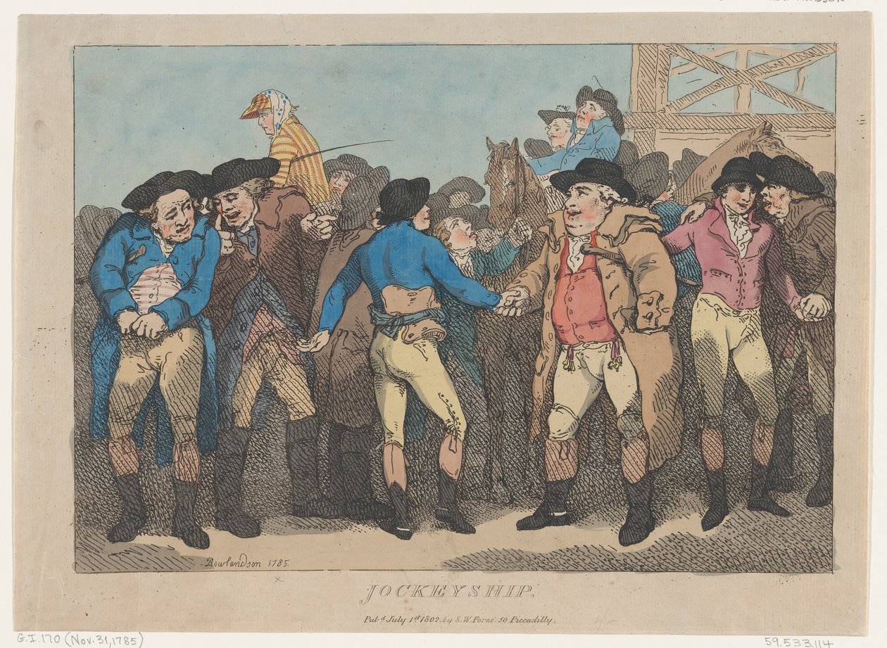 Jockeyship, 1 juli 1802., 1 juli 1802. av Thomas Rowlandson