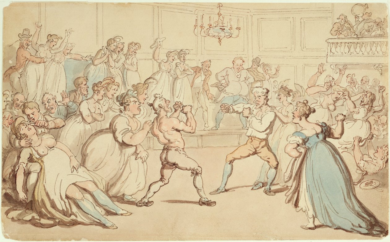 "Kicking up a Breeze" av Thomas Rowlandson