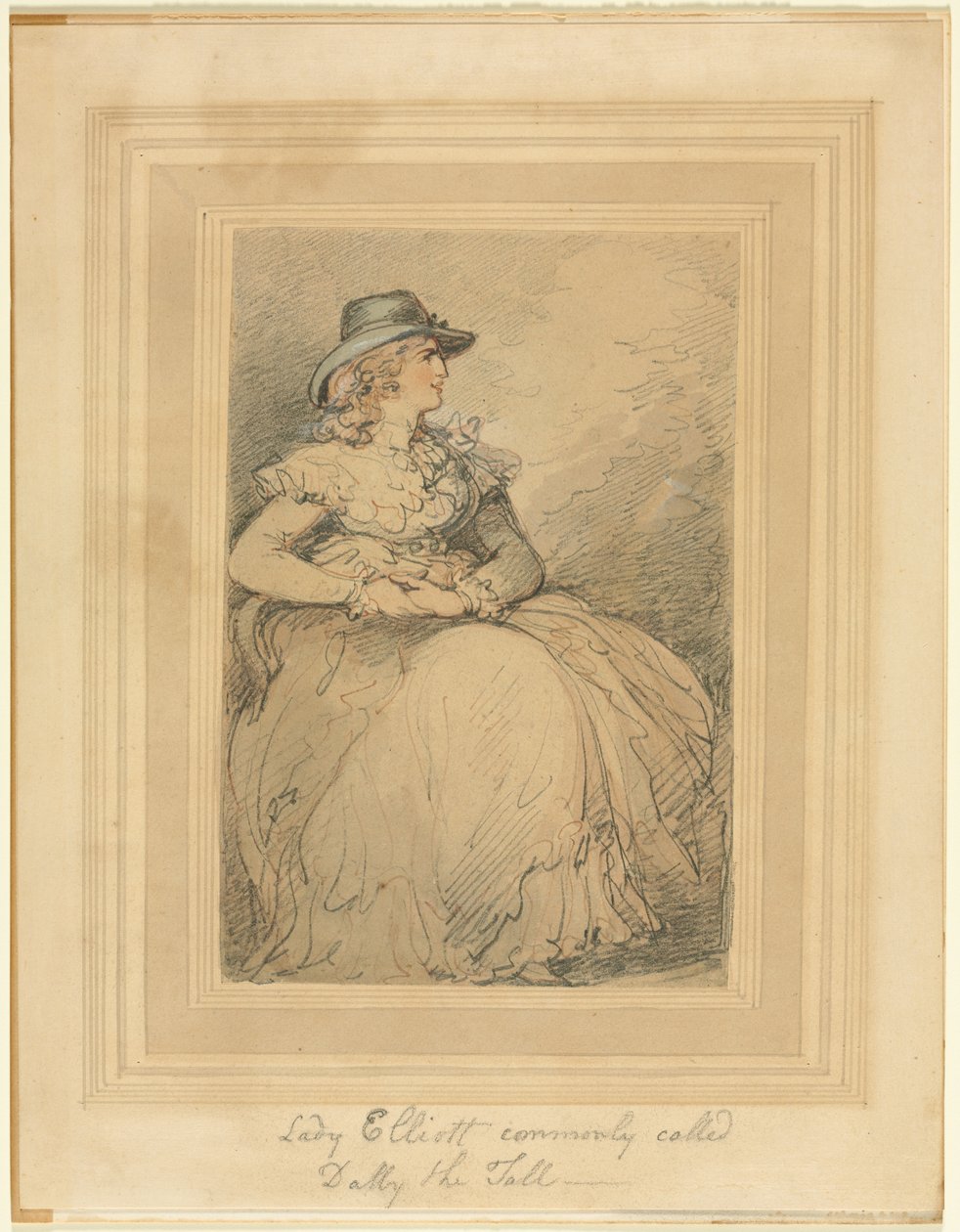 Lady Elliot, vanligen kallad Dolly The Tall av Thomas Rowlandson