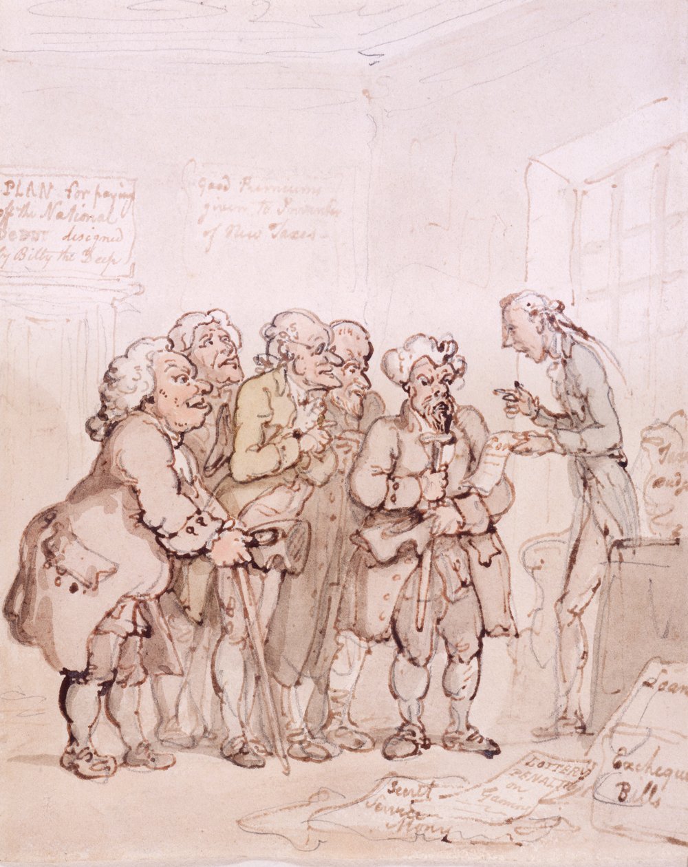 Låneentreprenörer, sent 1700-tidigt 1800-tal av Thomas Rowlandson