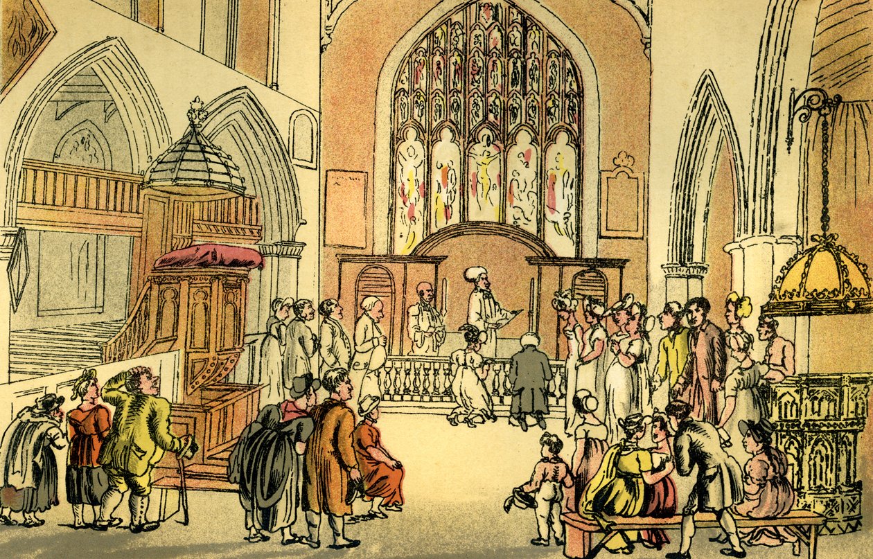 "Dr Dicky Bends äktenskap" av Thomas Rowlandson