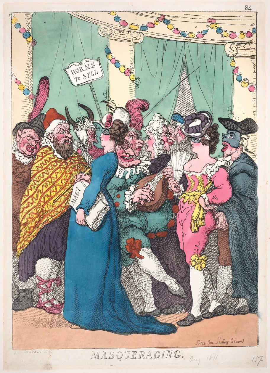 Masquerading, 30 augusti 1811, 30 augusti 1811. av Thomas Rowlandson