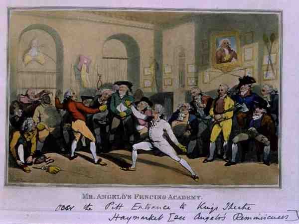 Mr Angelos Fäktakademi av Thomas Rowlandson