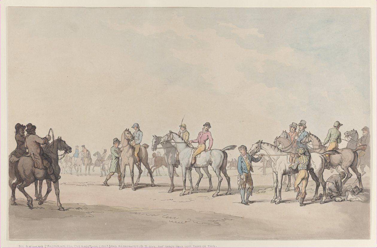 Förberedelse för loppet, 1804., 1804. av Thomas Rowlandson