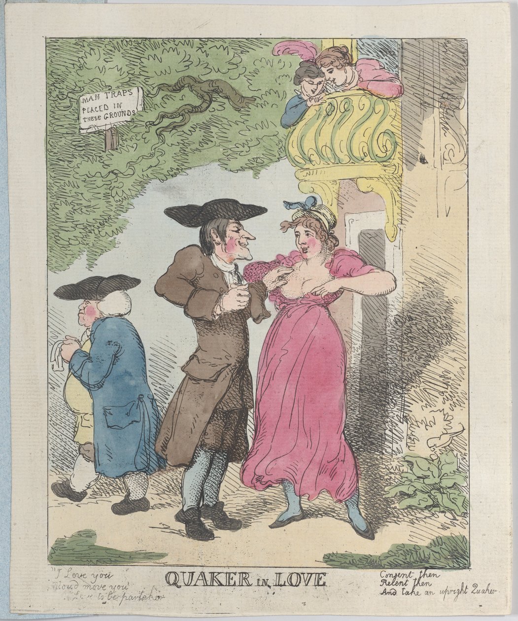 Quaker in Love, 1815, 1815. av Thomas Rowlandson