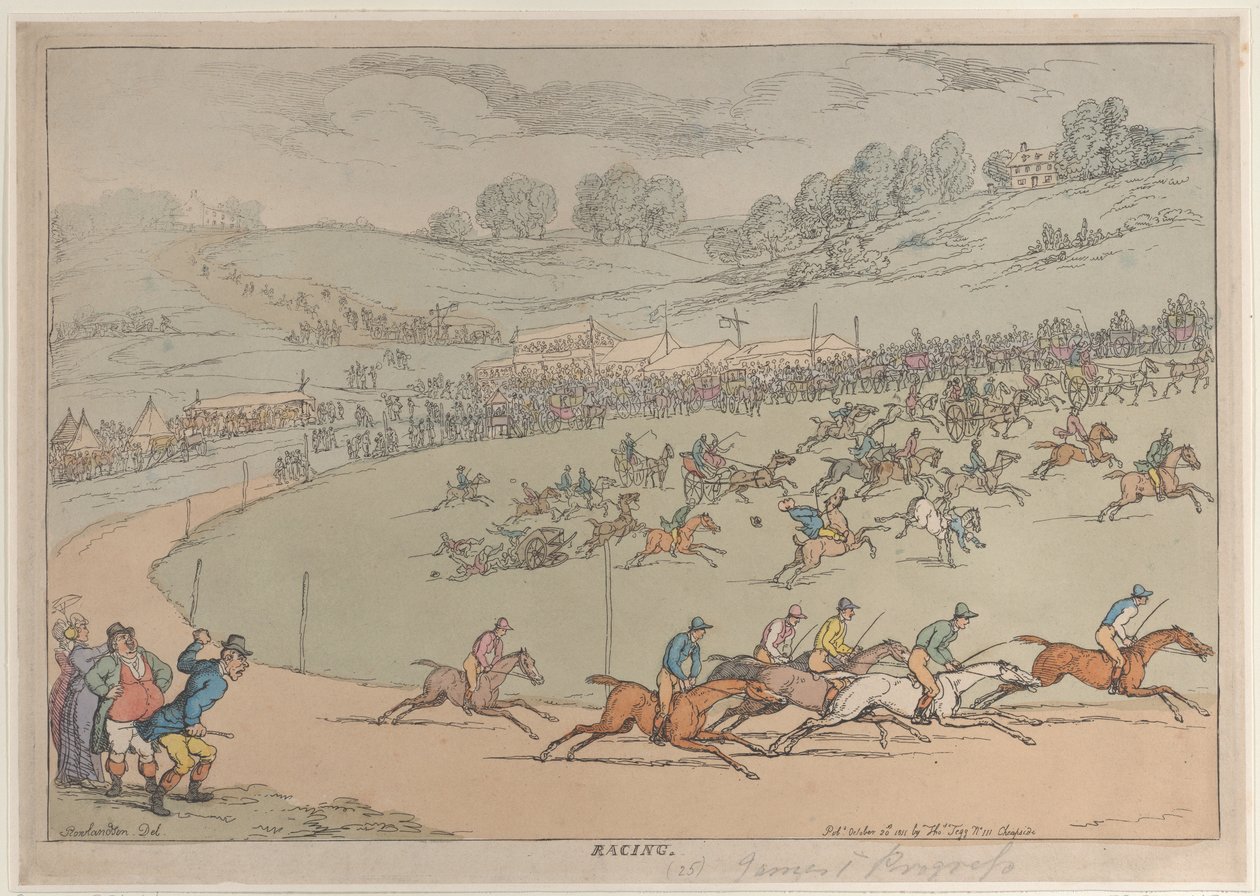 Racing, 20 oktober 1811, 20 oktober 1811. av Thomas Rowlandson