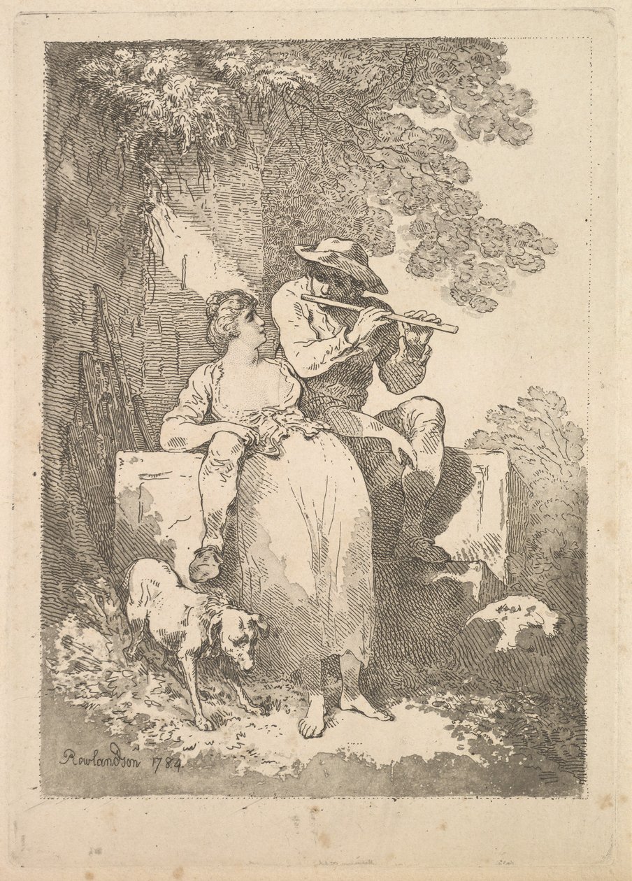 Vila från arbetet på soliga dagar, 1784-87. av Thomas Rowlandson