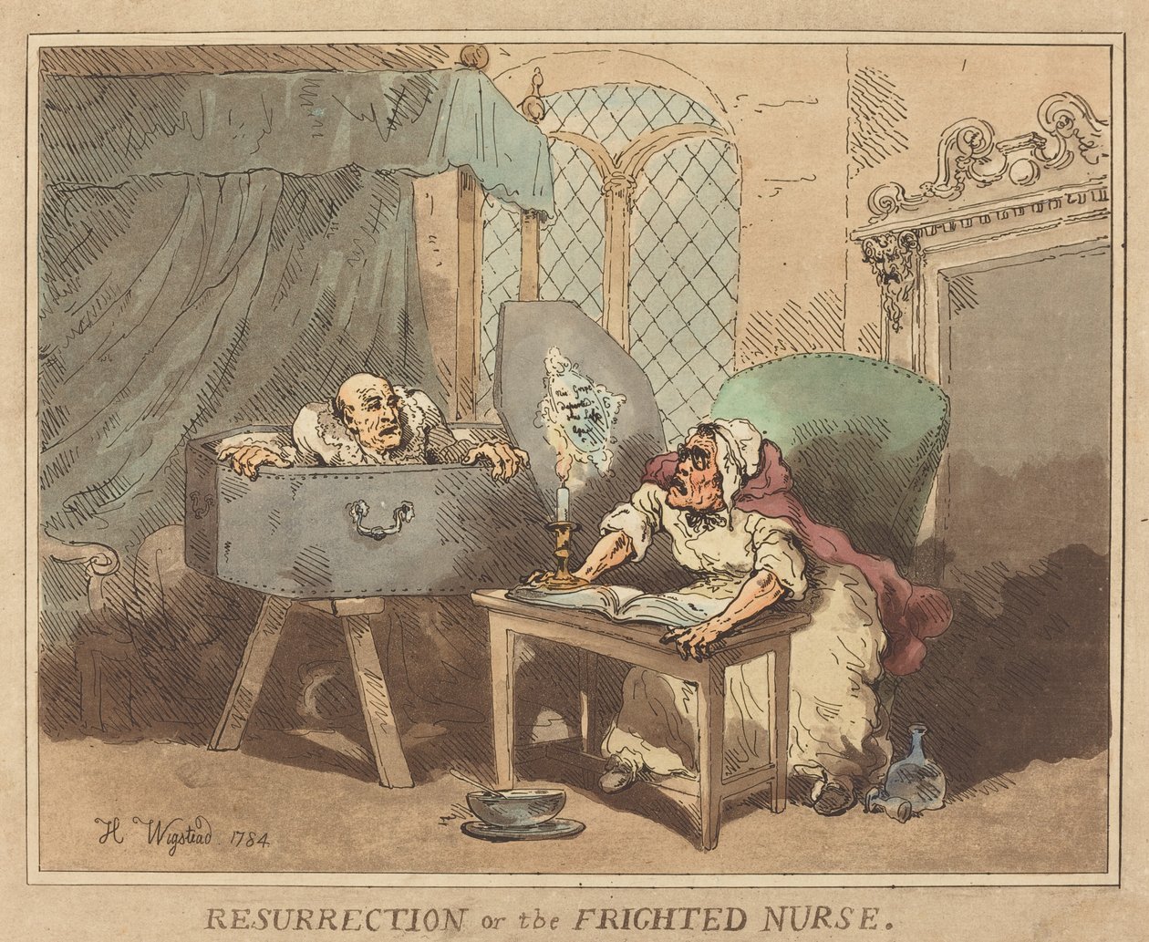 Resurrection, eller The Frighted Nurse av Thomas Rowlandson