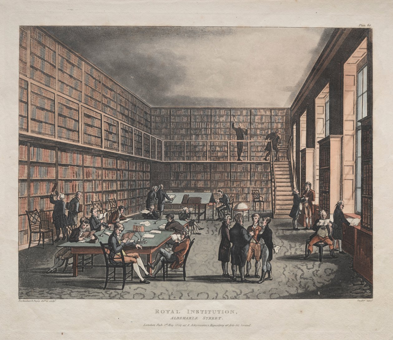 Royal Institution, Albemarle Street, 1809. av Thomas Rowlandson