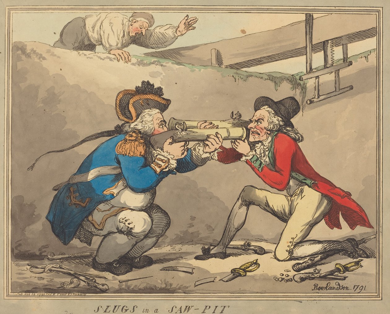 Sniglar i en såggrop av Thomas Rowlandson