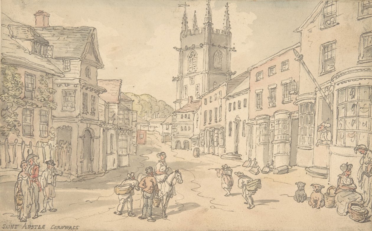 St Austell, Cornwall, 1780-1827. av Thomas Rowlandson