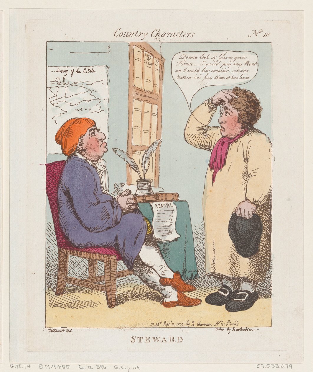 Steward, 10 september 1799, 10 september 1799. av Thomas Rowlandson
