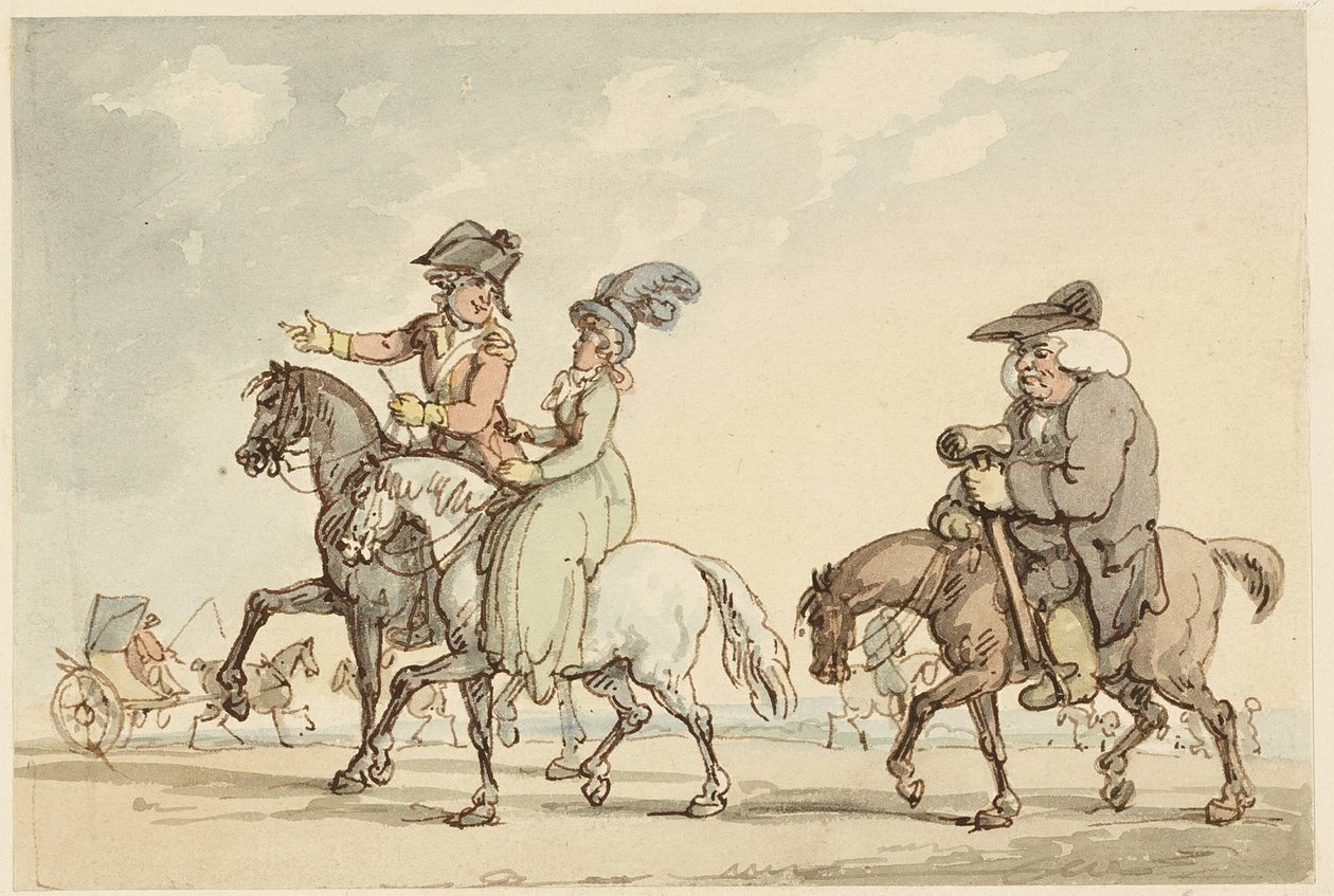 Studie för bekvämligheter i badet av Thomas Rowlandson