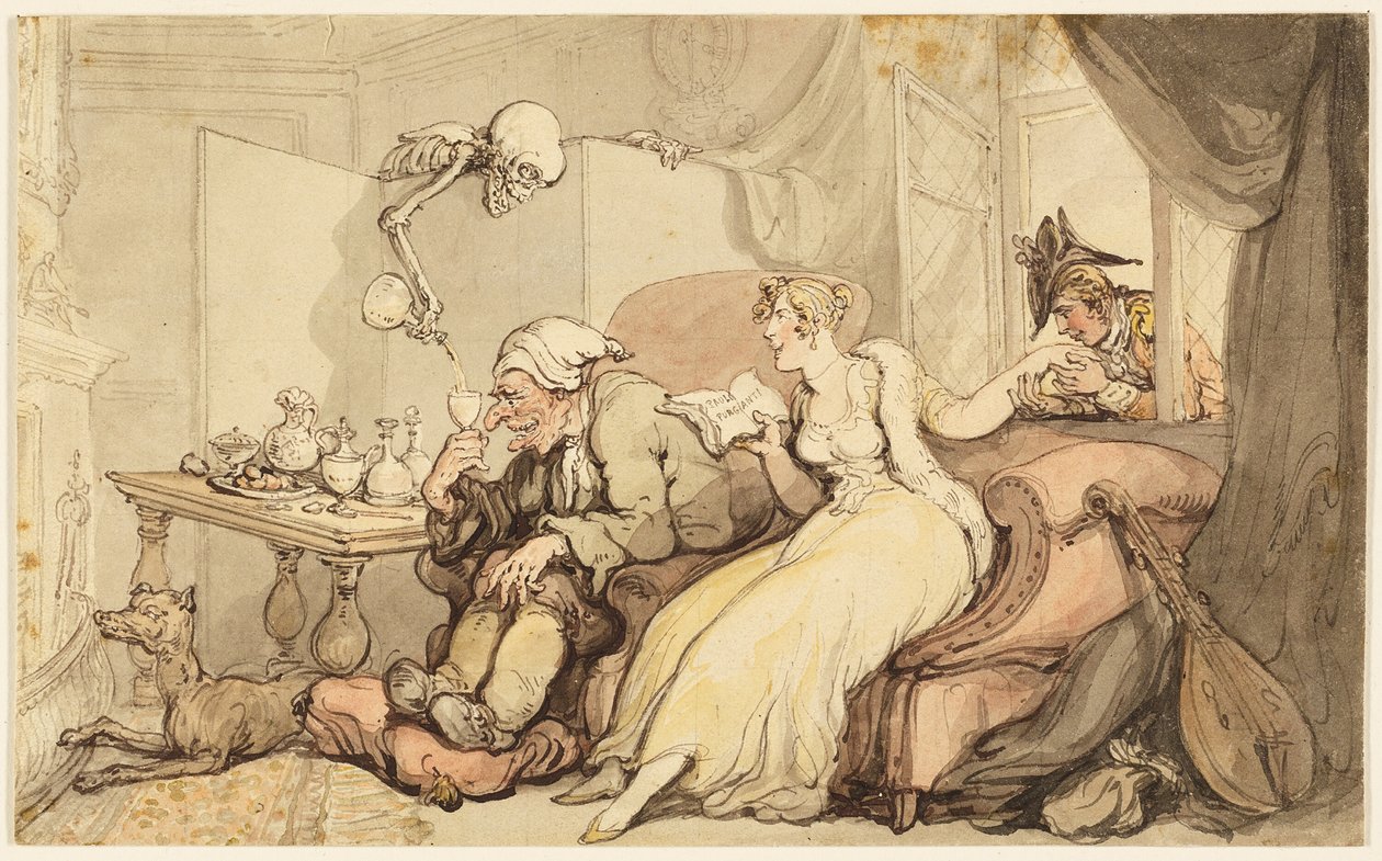 Studera för smekmånaden av Thomas Rowlandson