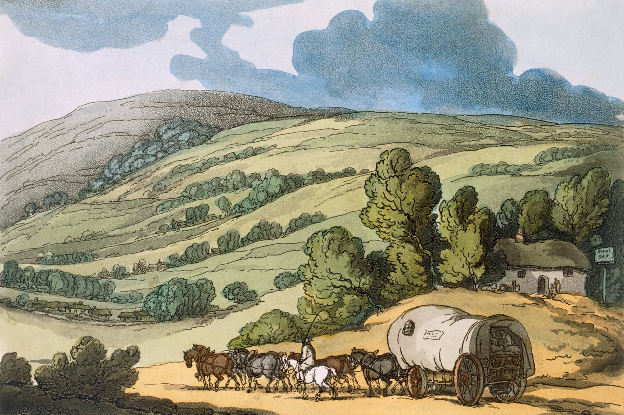 Taunton Vale, Somersetshire, pub. 1822. av Thomas Rowlandson