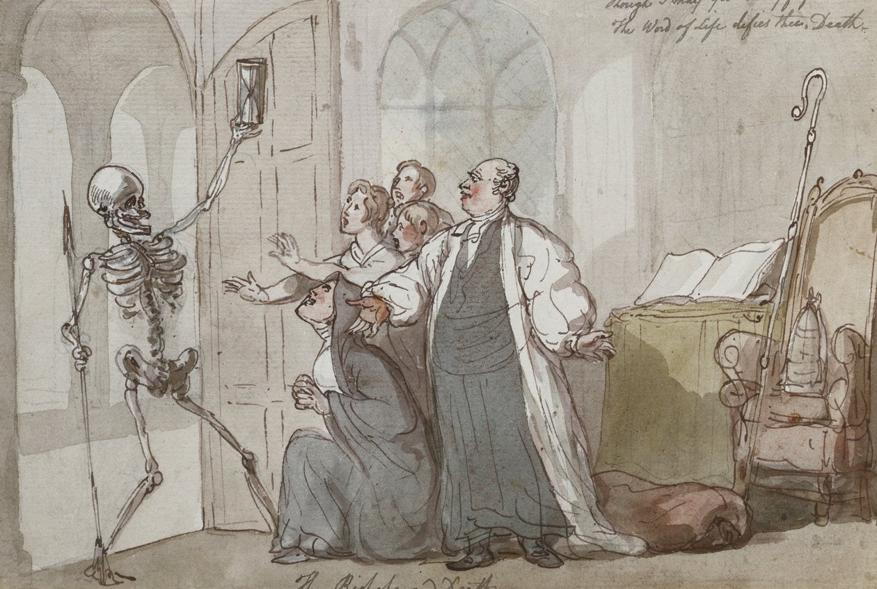 Biskopen och döden av Thomas Rowlandson