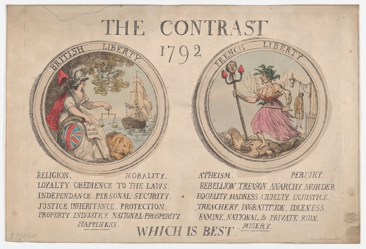 Kontrasten, december 1792, december 1792. av Thomas Rowlandson
