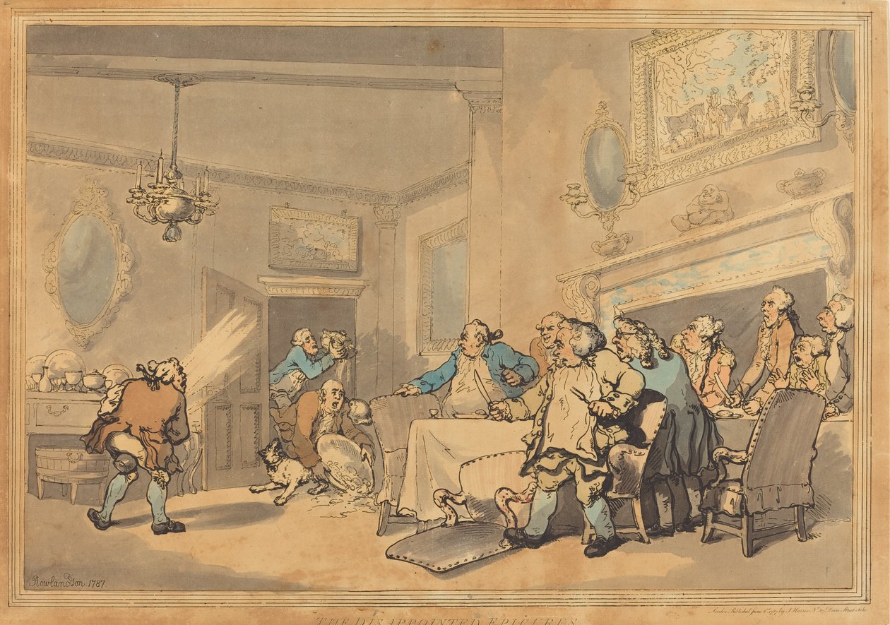 De besvikna epikurerna, 1787. av Thomas Rowlandson