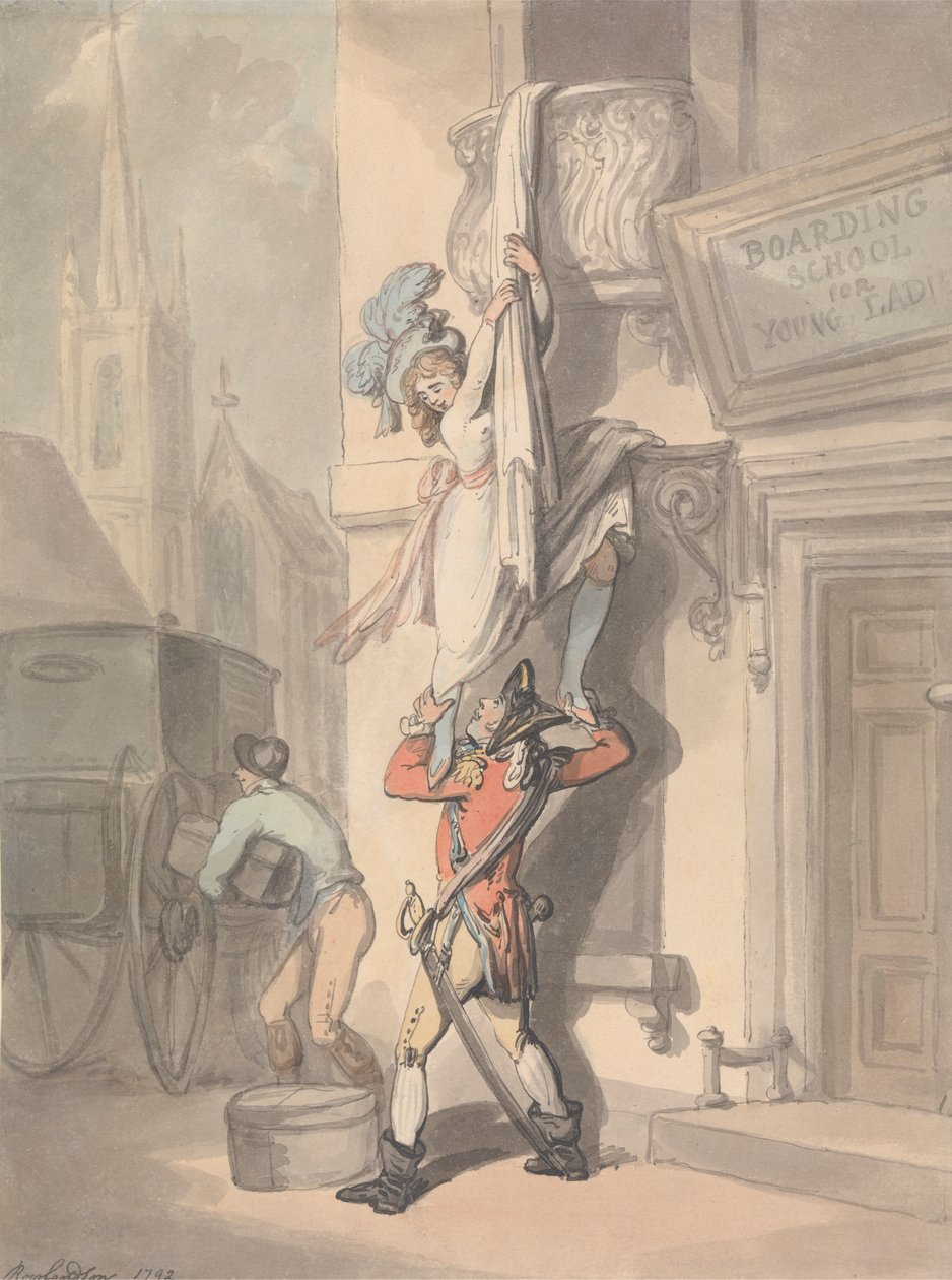Elopementet av Thomas Rowlandson