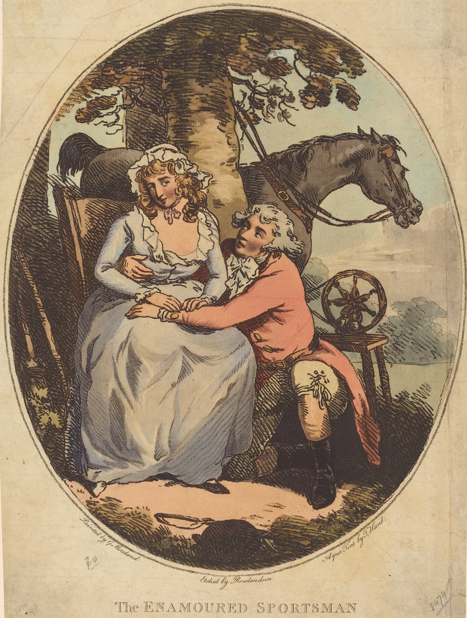 Den förälskade idrottsmannen. av Thomas Rowlandson
