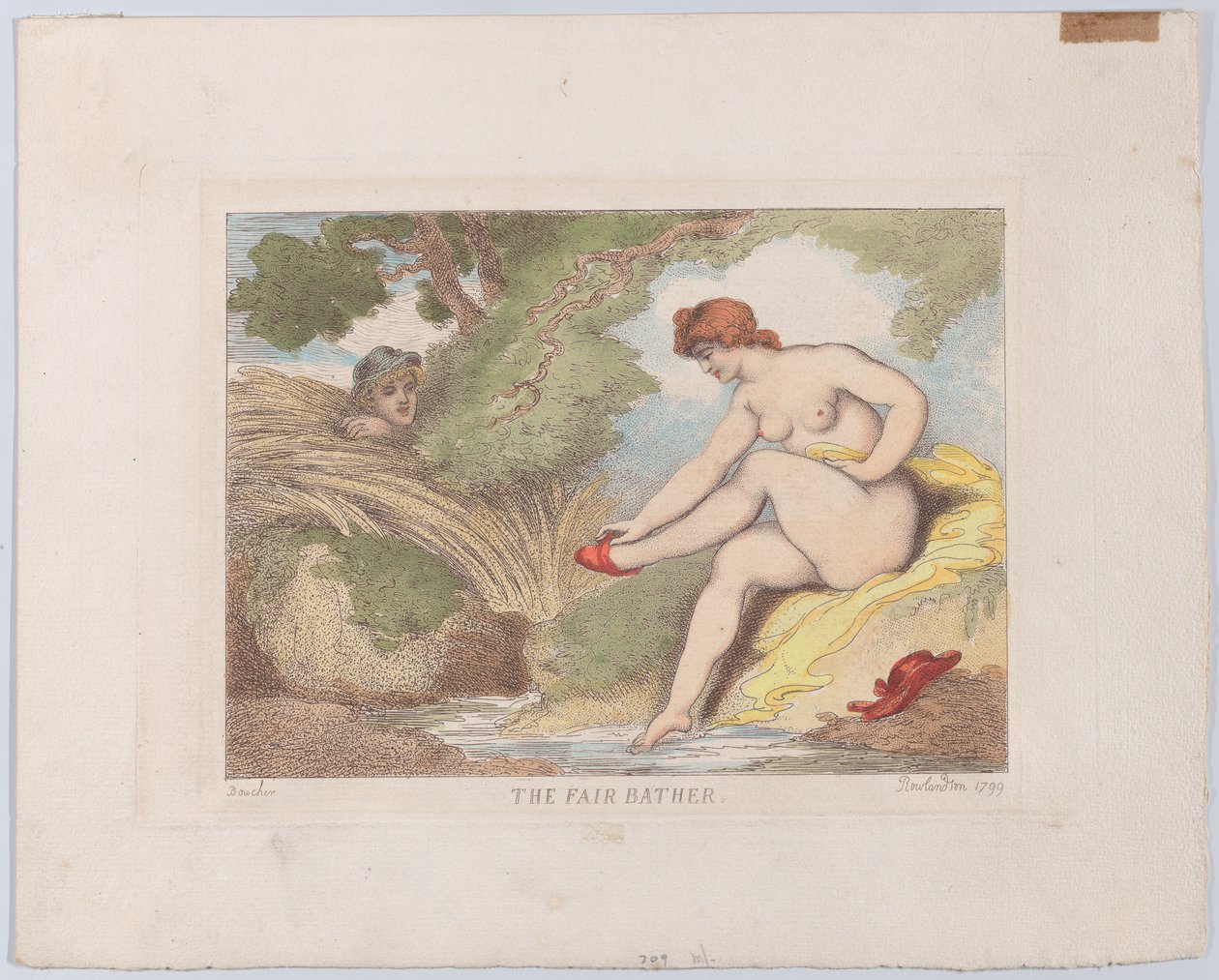 Den sköna badaren, 1799, 1799. av Thomas Rowlandson
