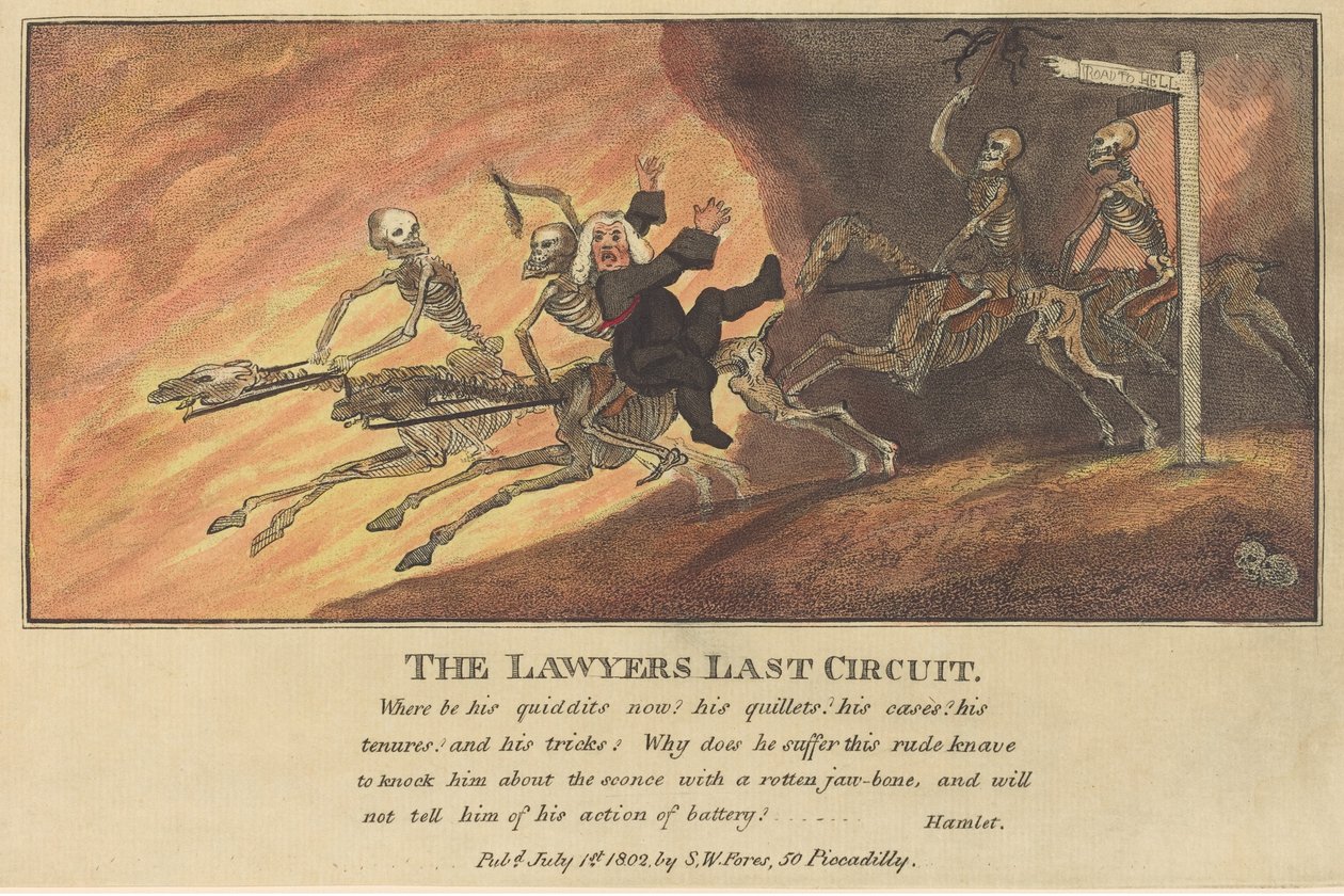 The Lawyers Last Circuit, publicerad 1802. av Thomas Rowlandson