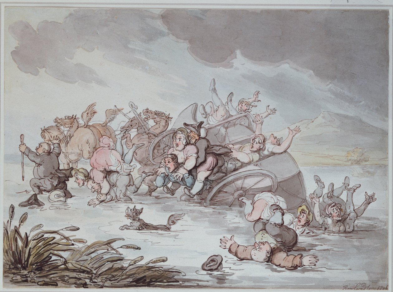 Olyckan, 1806 av Thomas Rowlandson