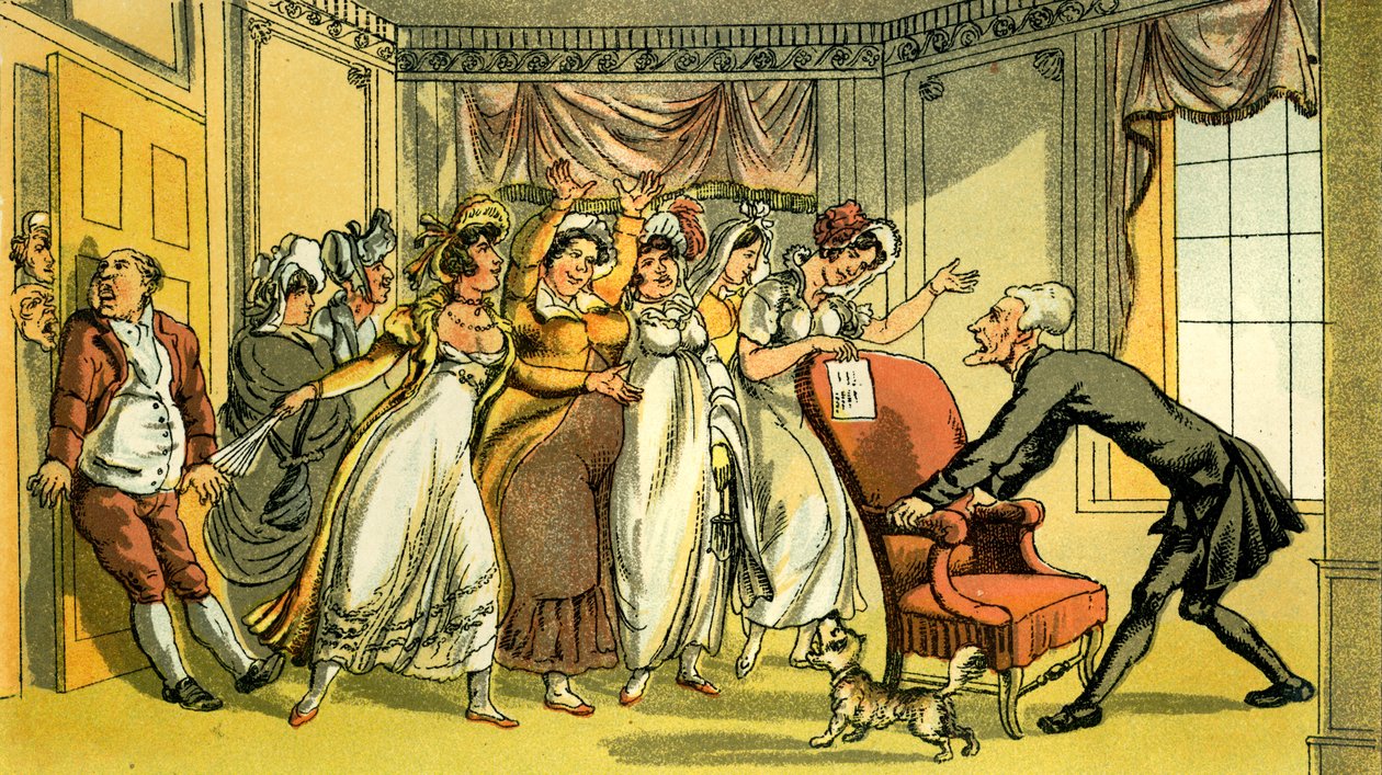 "Reklamen för en fru" av Thomas Rowlandson