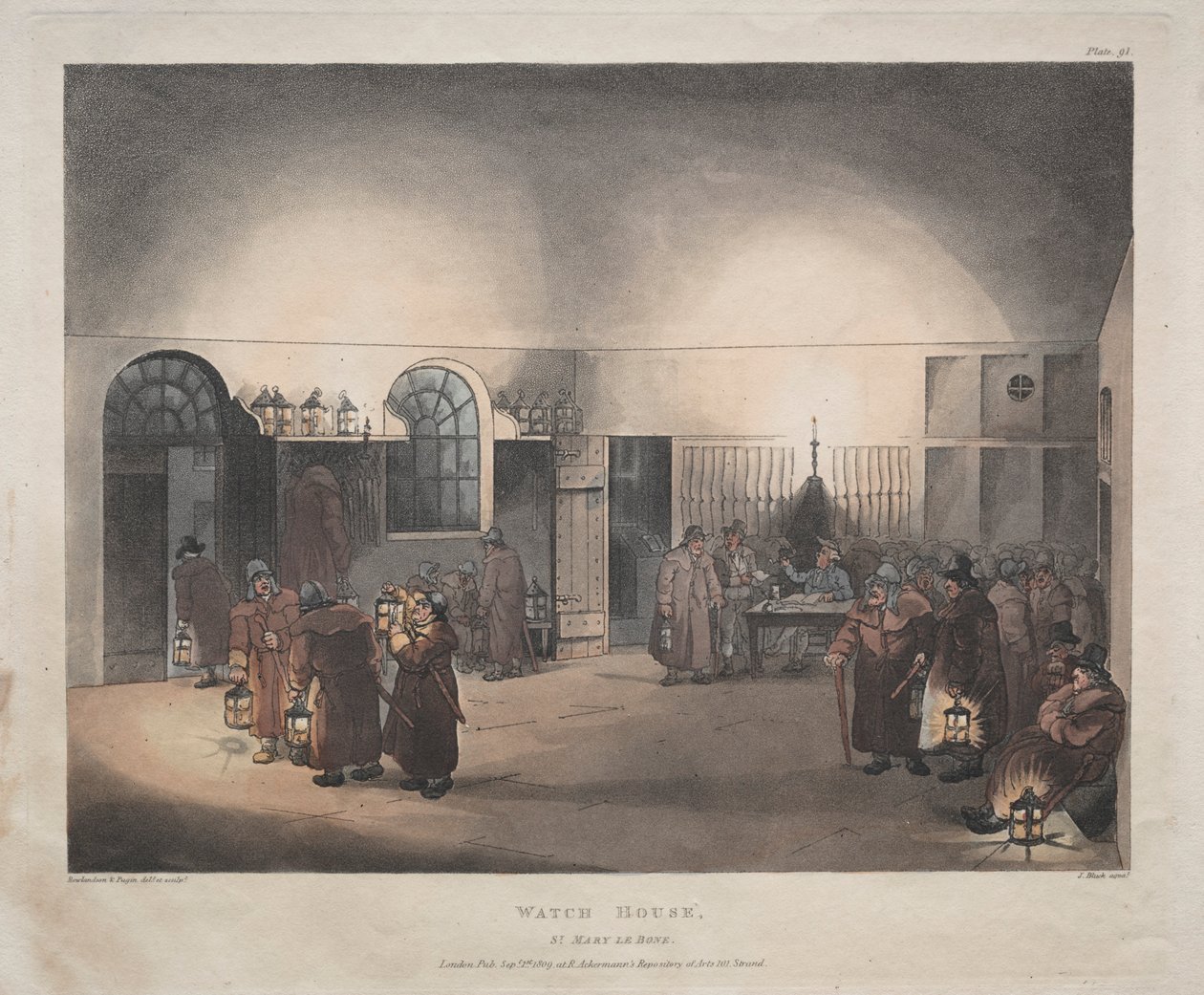 Watch House, St. Mary Le Boue, 1809. av Thomas Rowlandson