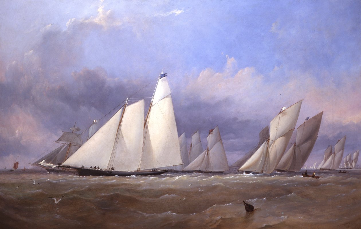Amerika i Cowes, 1852 av Thomas Sewell Robins