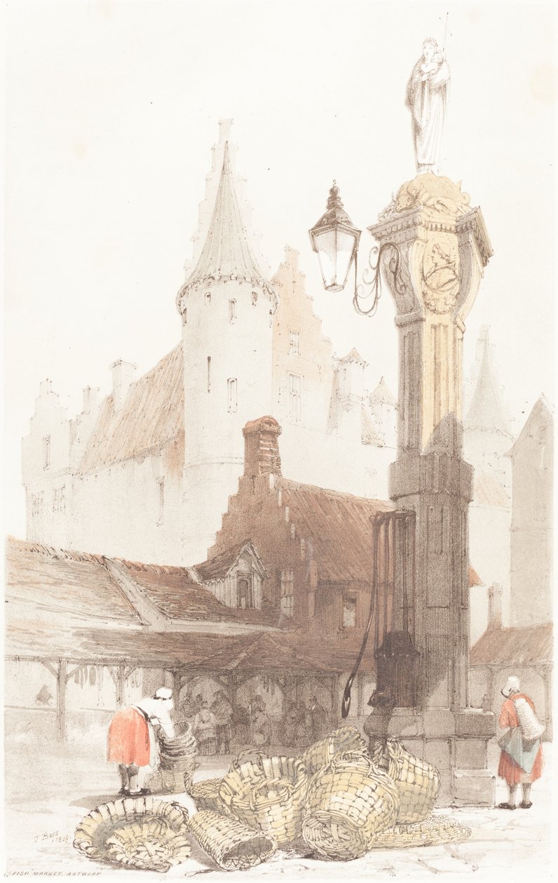Fiskmarknad, Antwerpen av Thomas Shotter Boys