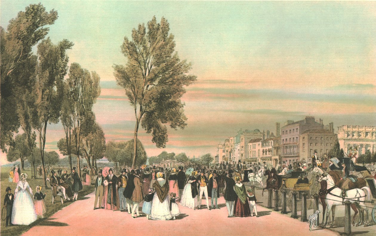 Hyde Park nära Grosvenor Gate. av Thomas Shotter Boys