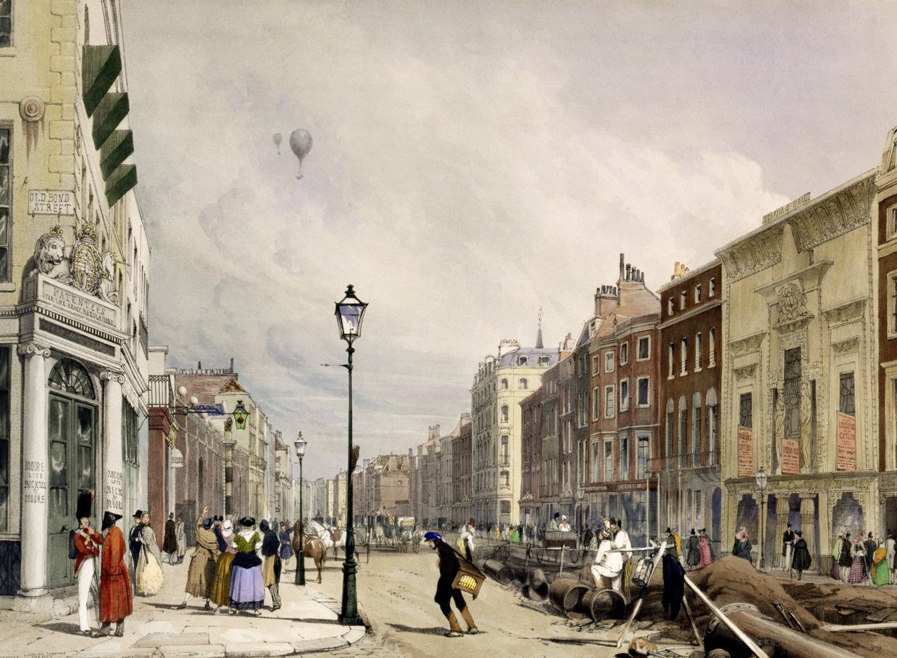 Piccadilly, 1842 av Thomas Shotter Boys