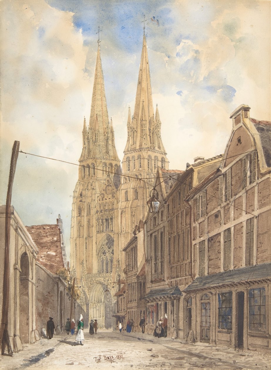 Utsikt över Bayeux, 1832. av Thomas Shotter Boys