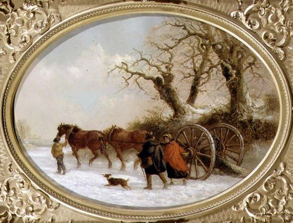 Vinter (olja på duk) av Thomas Smythe