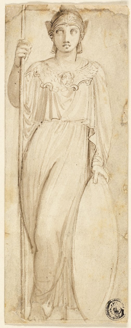 Athena, eller Britannia identifierad som Athena av Thomas Stothard