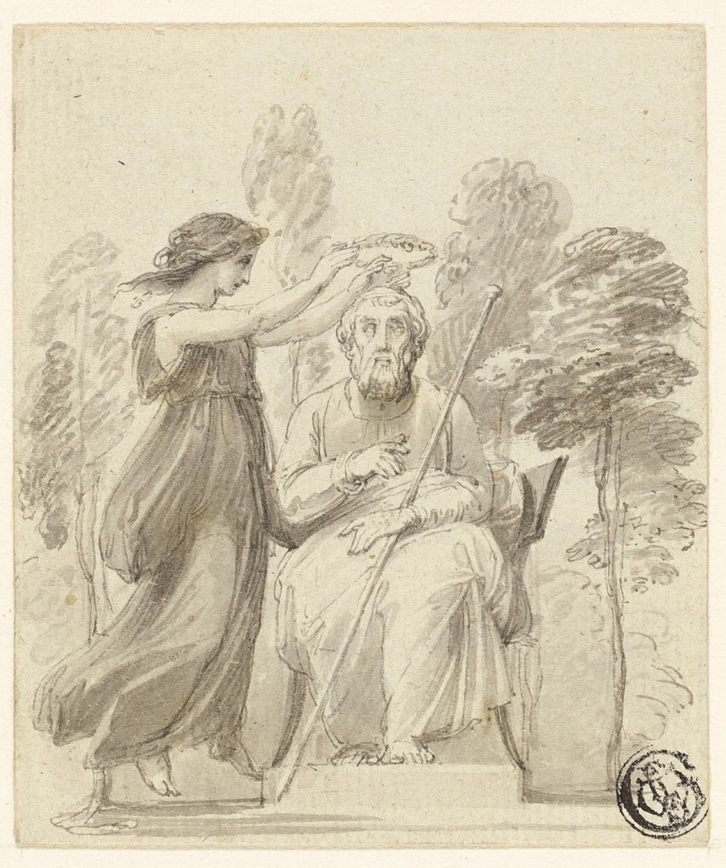 Krönande Homer av Thomas Stothard
