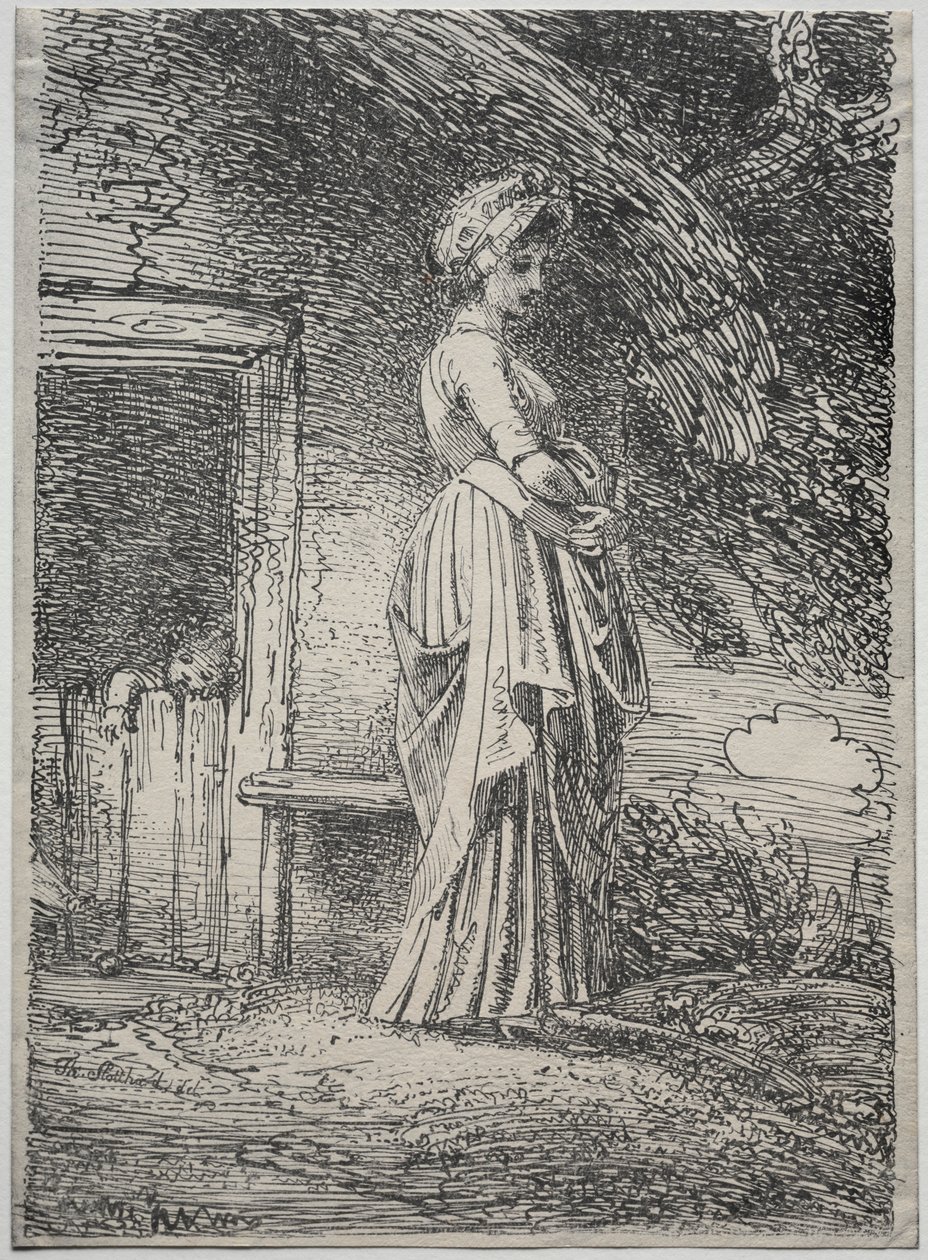 Exemplar av polyautgrafi: The Lost Apple, 1803. av Thomas Stothard