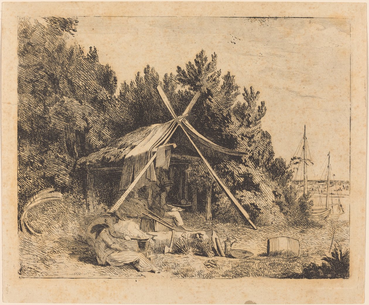 Lägret Stothard, Blake, Ogleby av Thomas Stothard