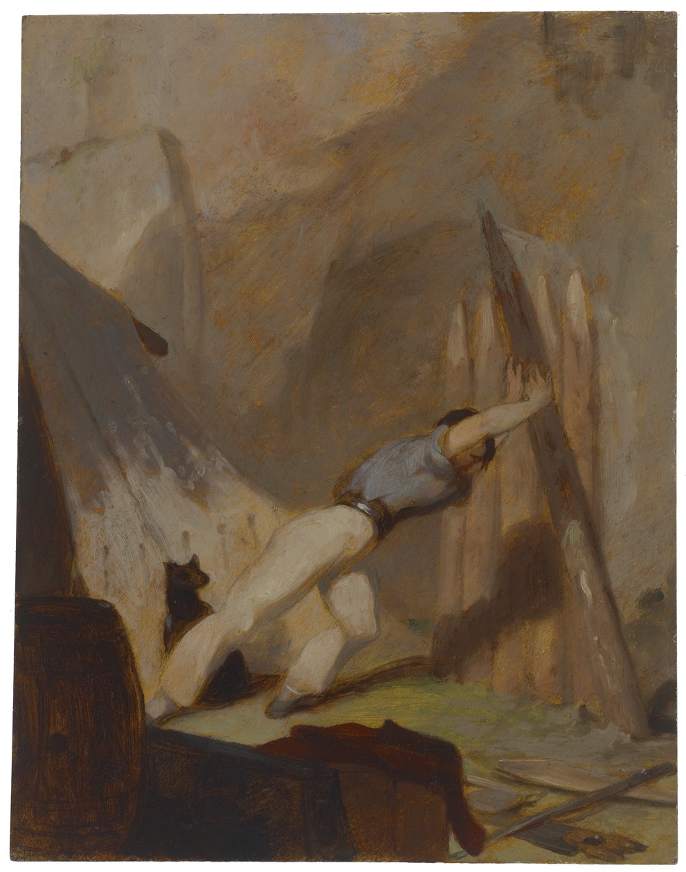 Att bygga ett skydd, ca 1856 av Thomas Sully