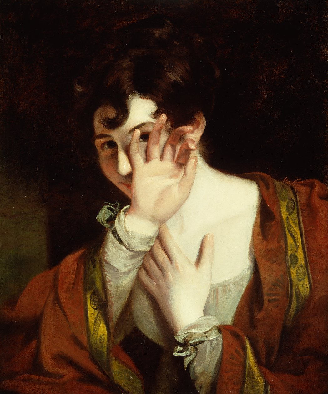 Flirt (olja på duk) av Thomas Sully