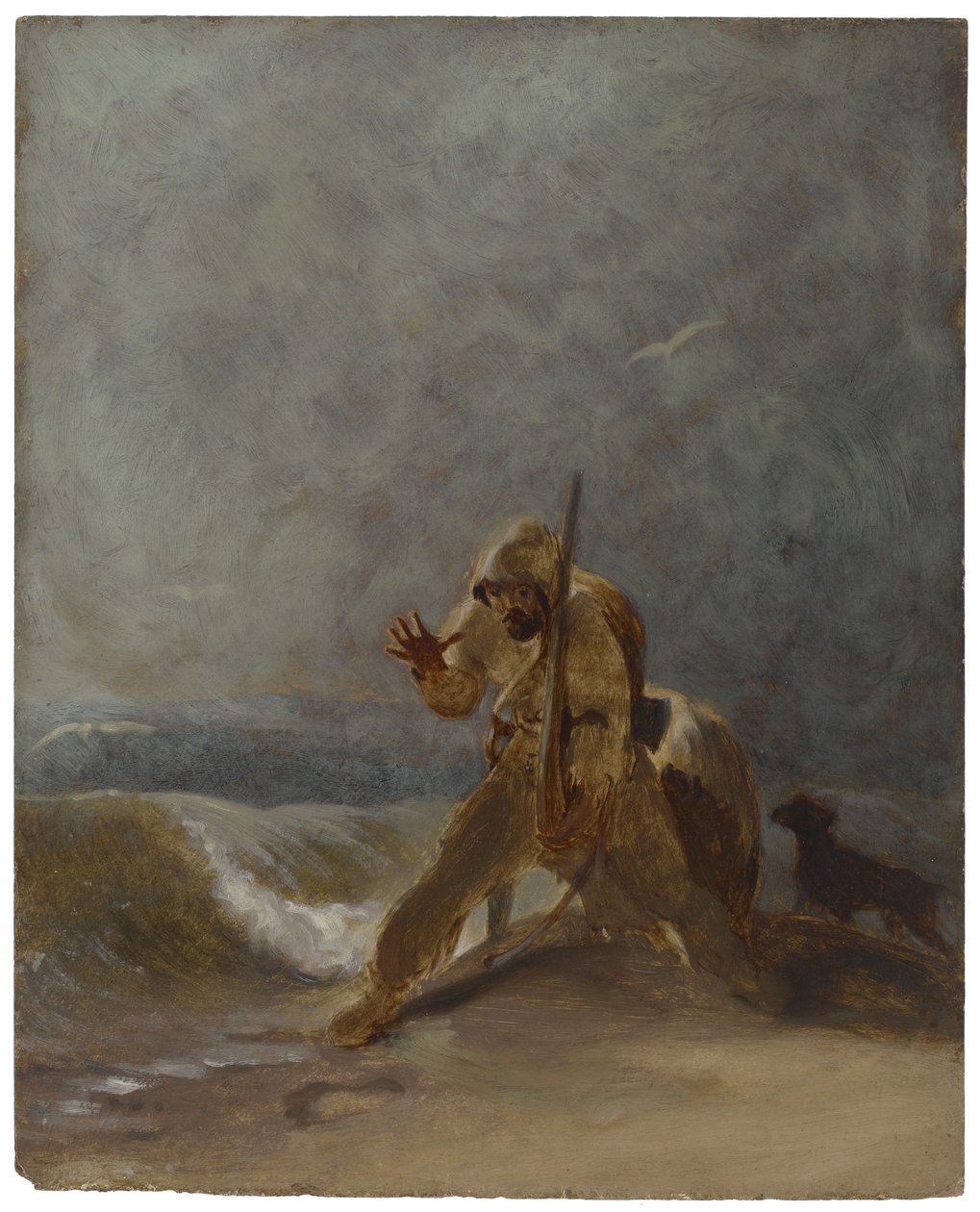 Fotavtryck i sanden, c.1856 av Thomas Sully