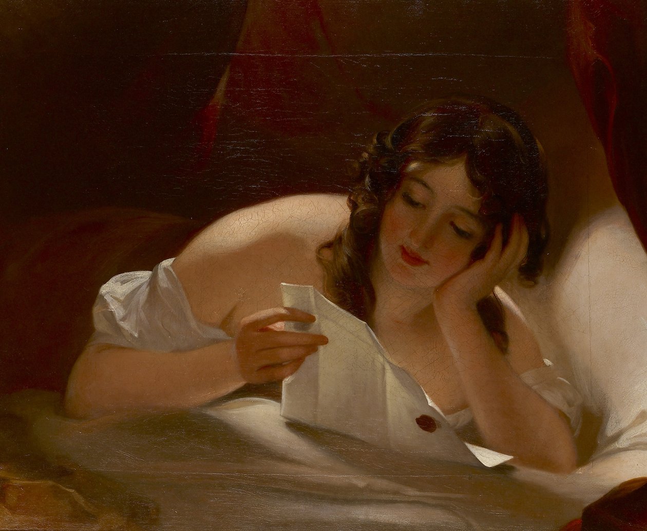 Kärleksbrevet, 1834 av Thomas Sully