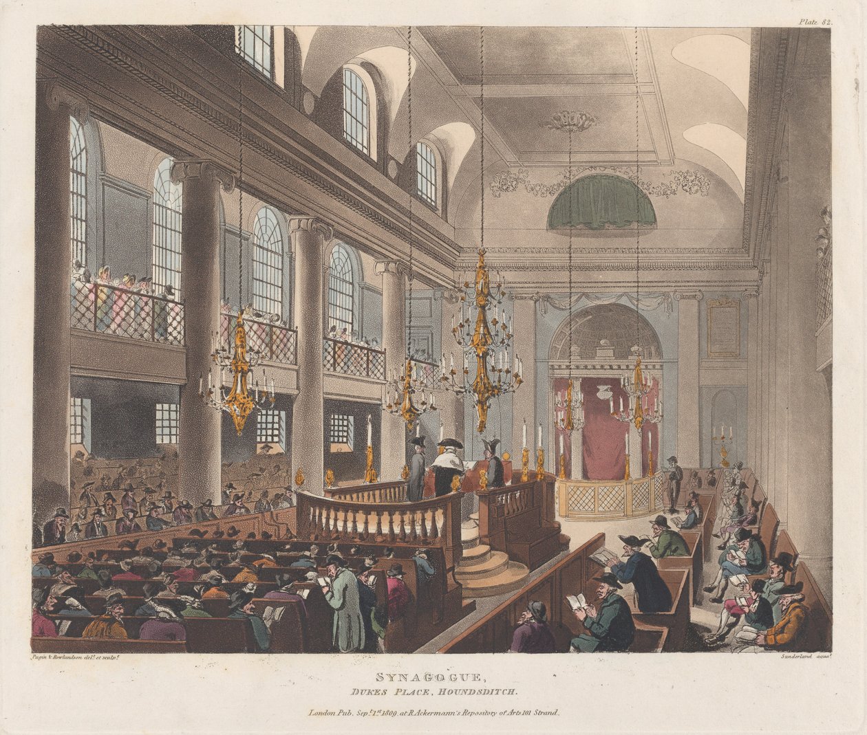 Synagogan, 1 september 1809., 1 september 1809. av Thomas Sutherland