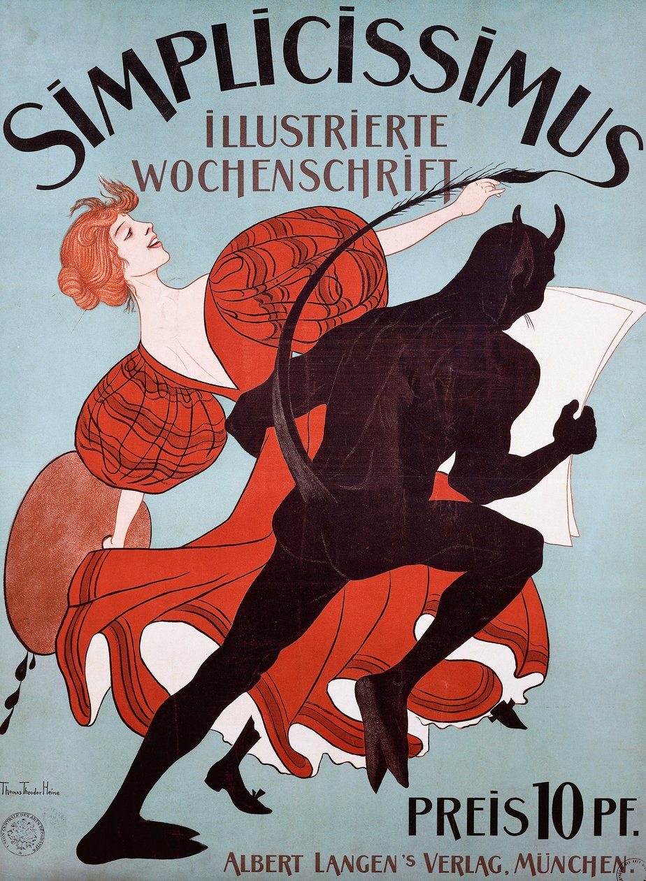Simplicissimus reklamaffisch av Thomas Theodor Heine