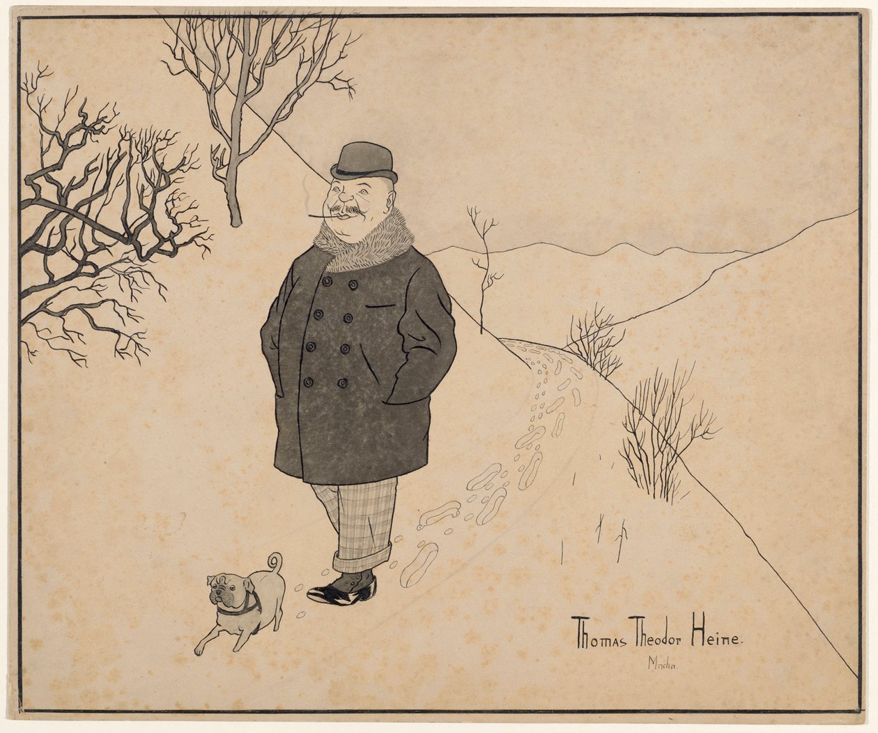 Winterspaziergang av Thomas Theodor Heine